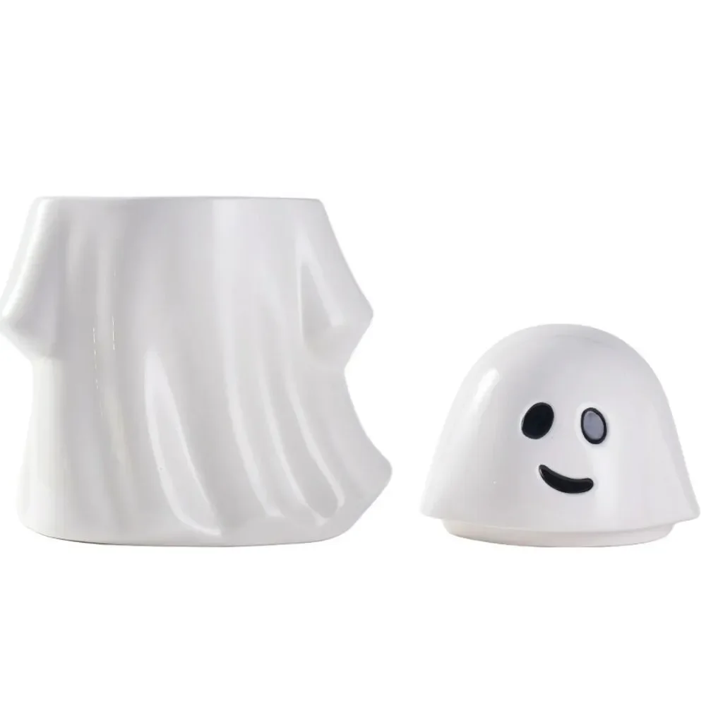 White Ghost Ceramic Jar